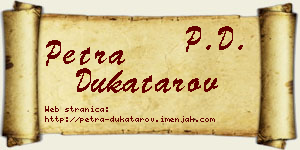 Petra Dukatarov vizit kartica